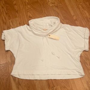 NWT Solow cowl neck Jersey knit top sz L